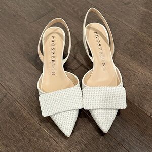 PROSPERINE Women's White Slingback Shoes